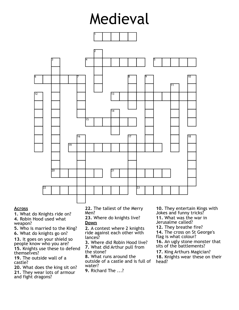 Medieval Crossword