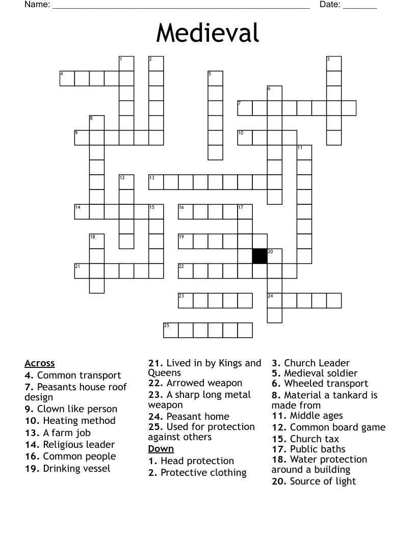 Medieval Crossword