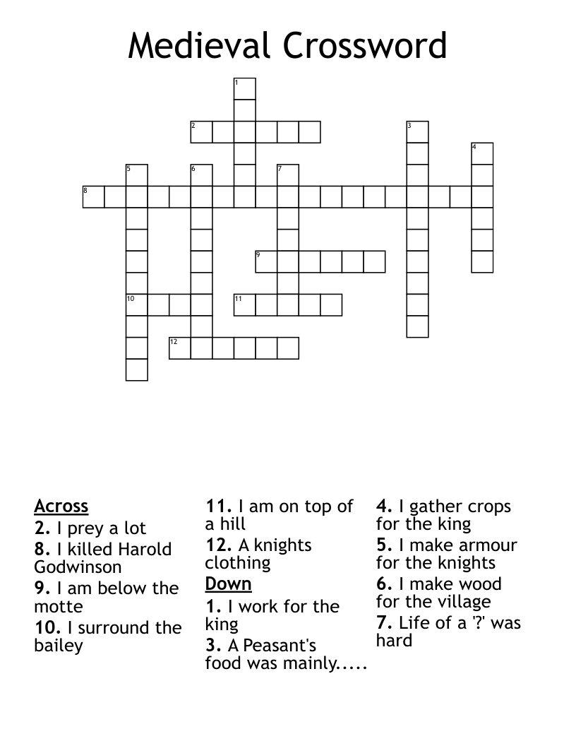Medieval Crossword