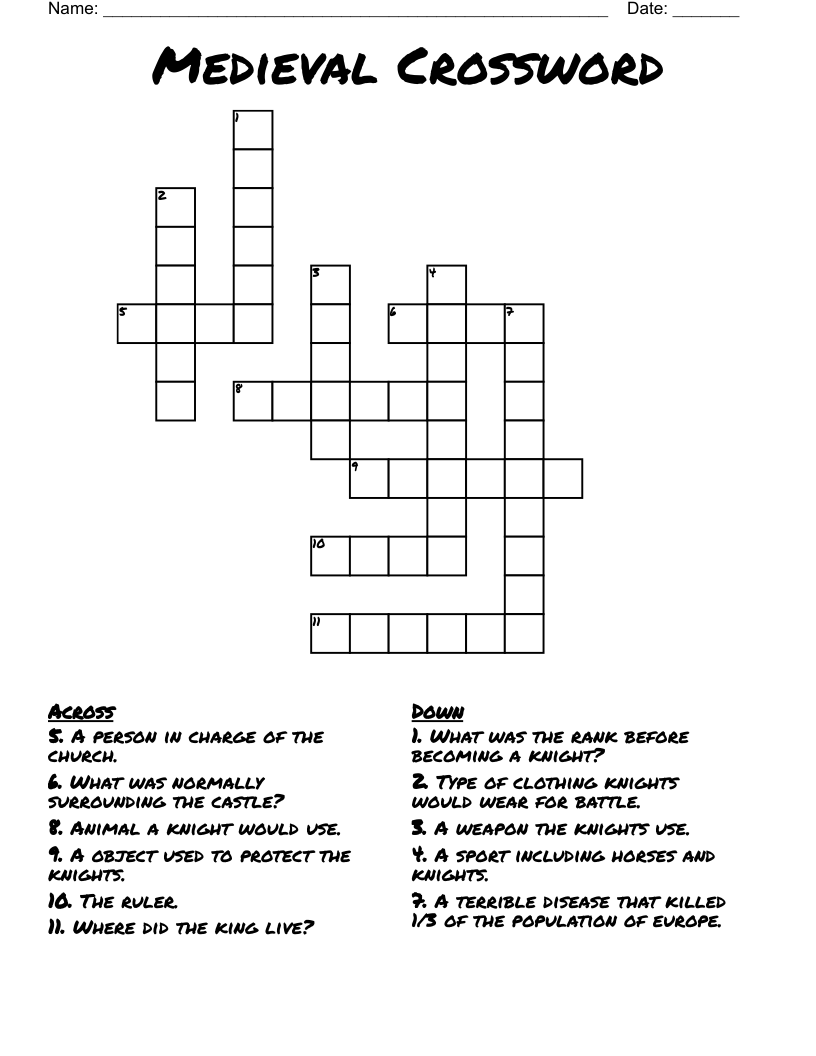 Medieval Crossword