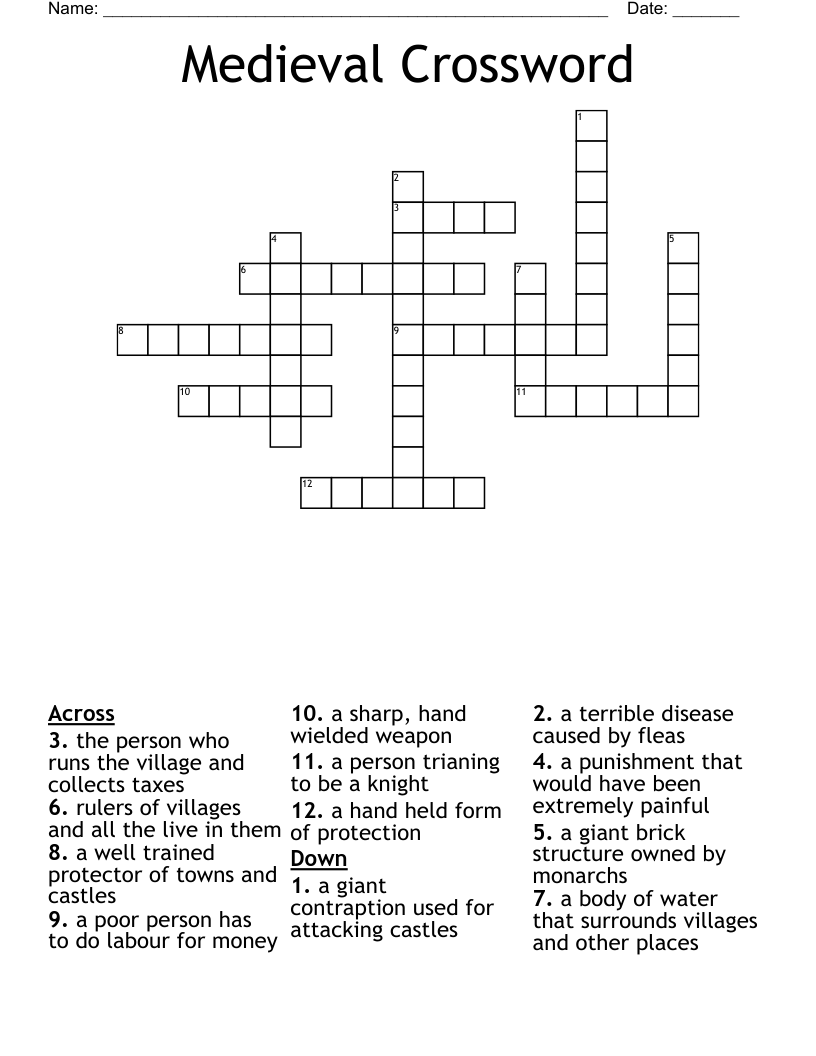 Medieval Crossword