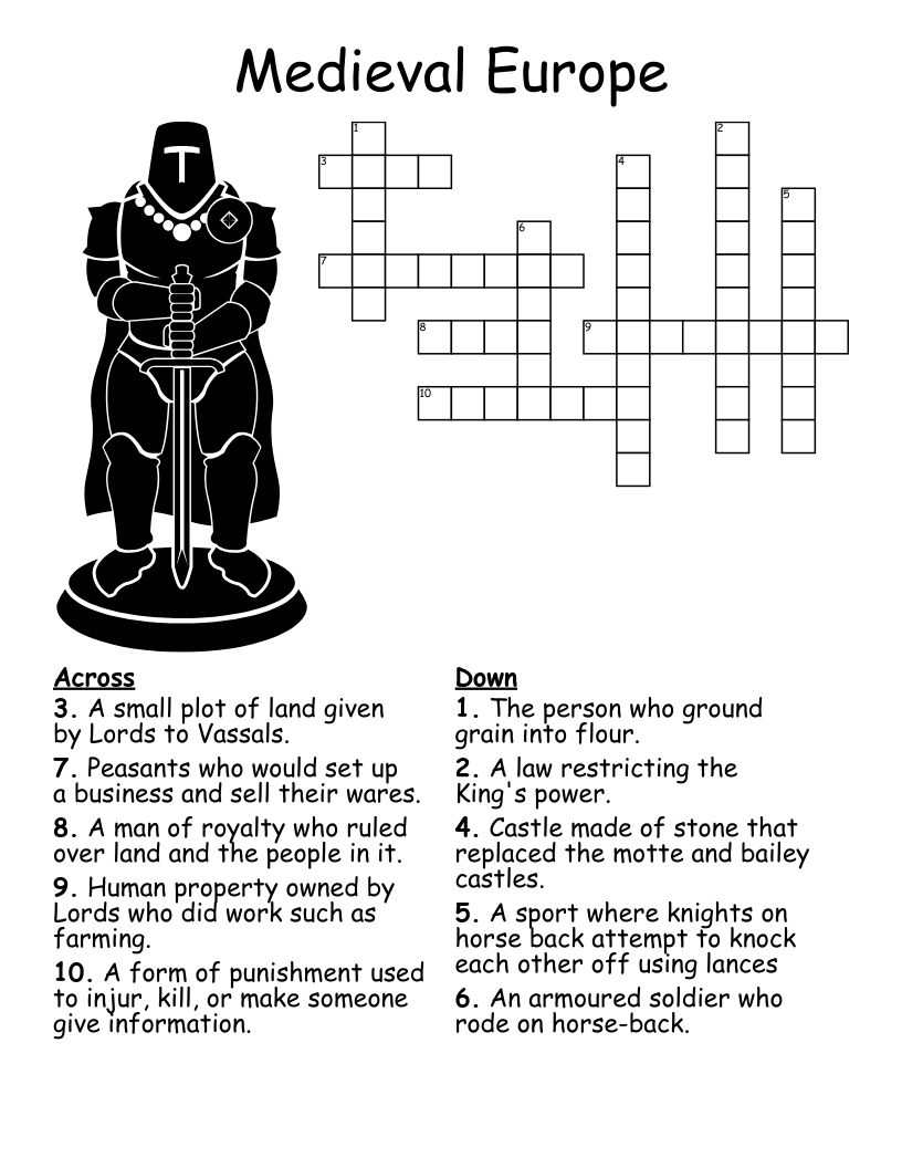 Medieval Europe Crossword