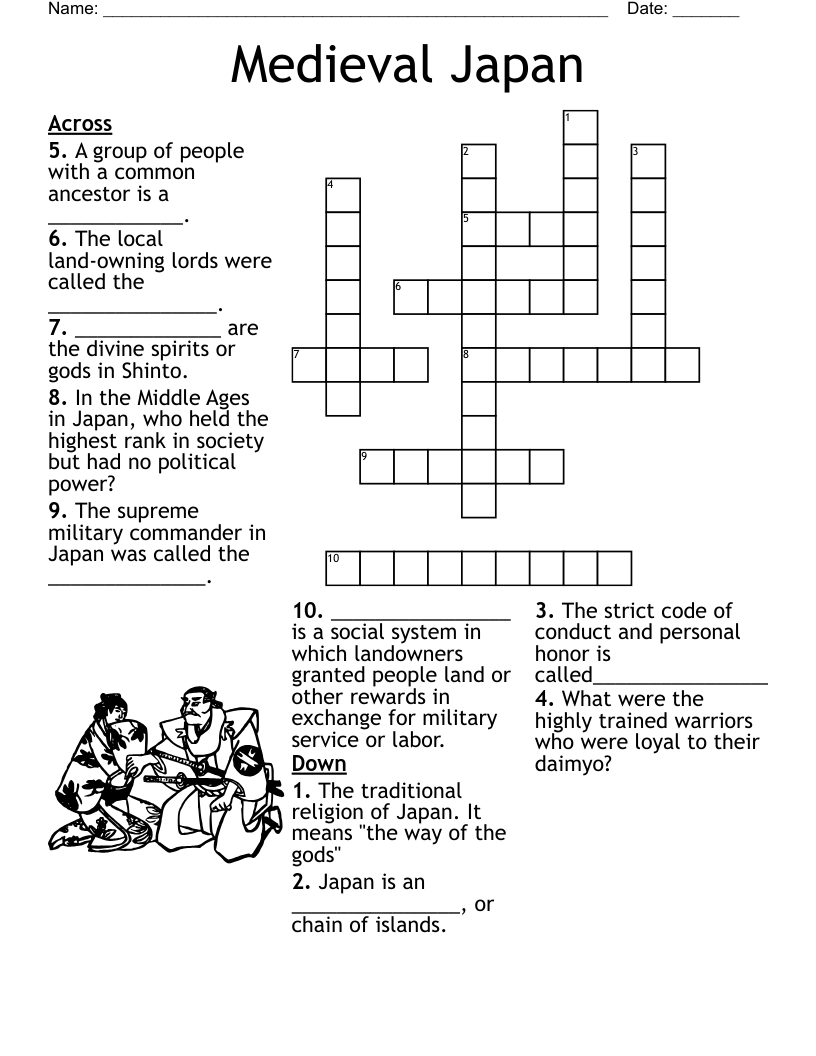 Medieval Japan Crossword