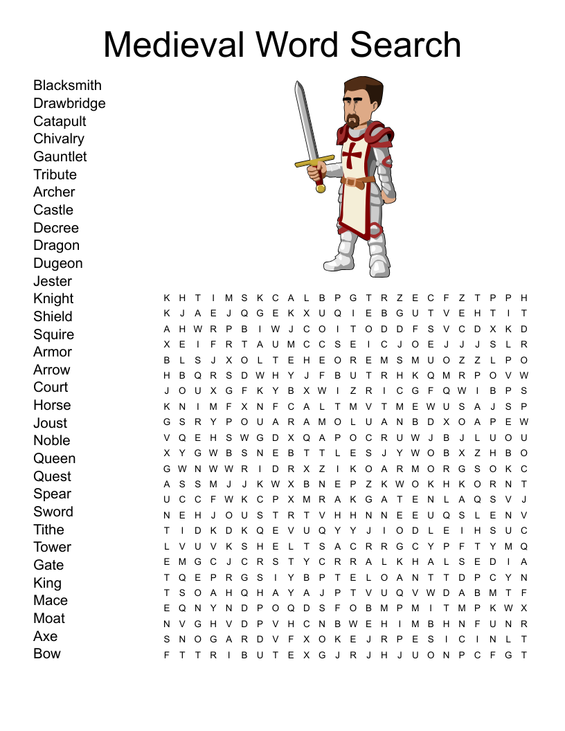 Medieval Word Search