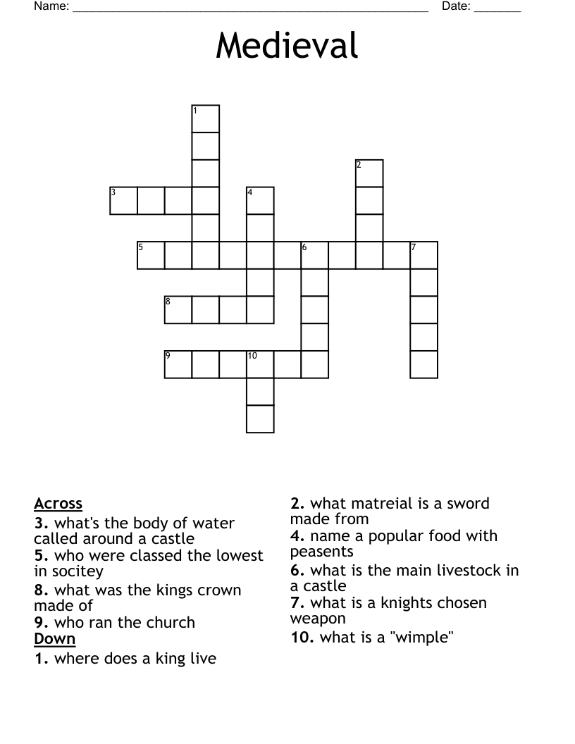 Medieval  Crossword