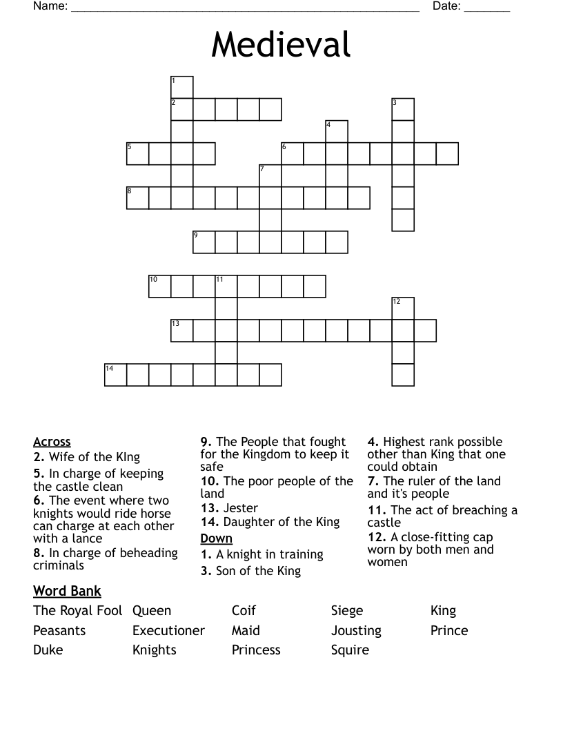 Medieval  Crossword