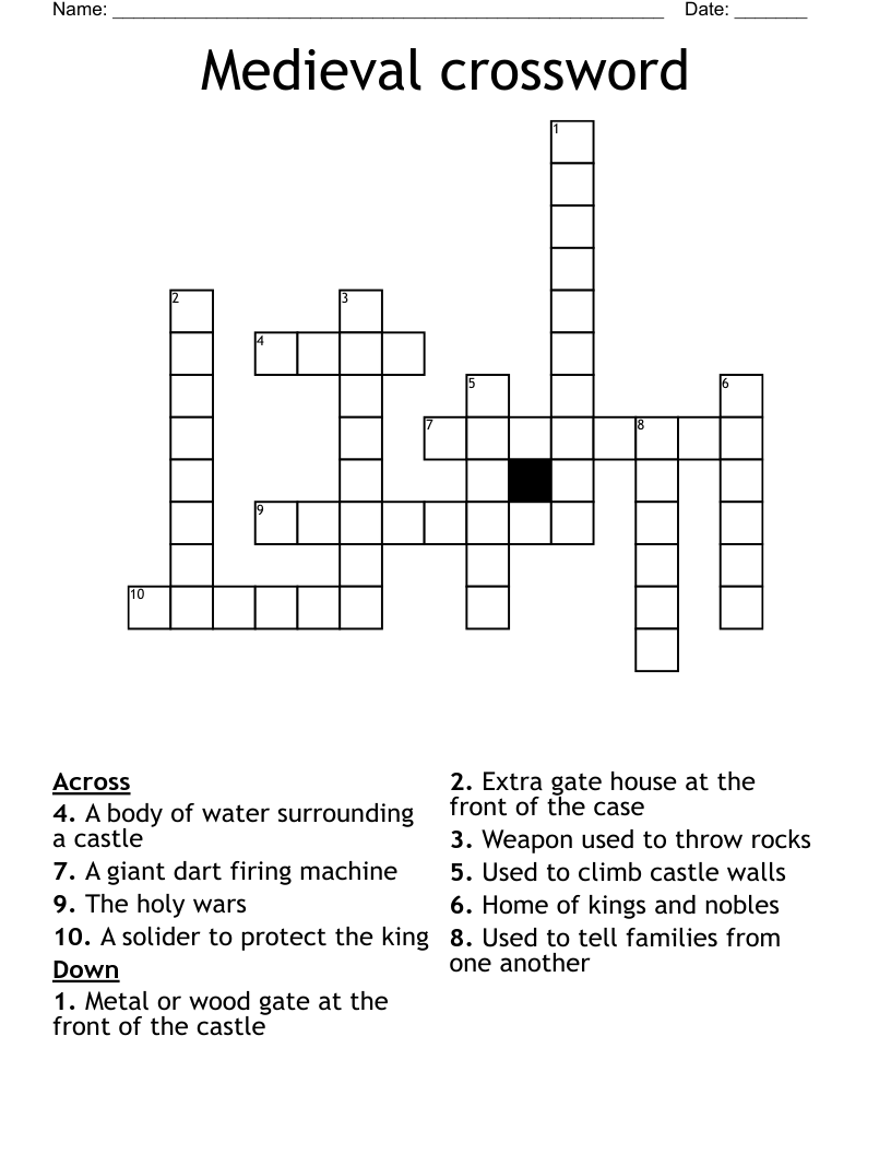 Medieval crossword
