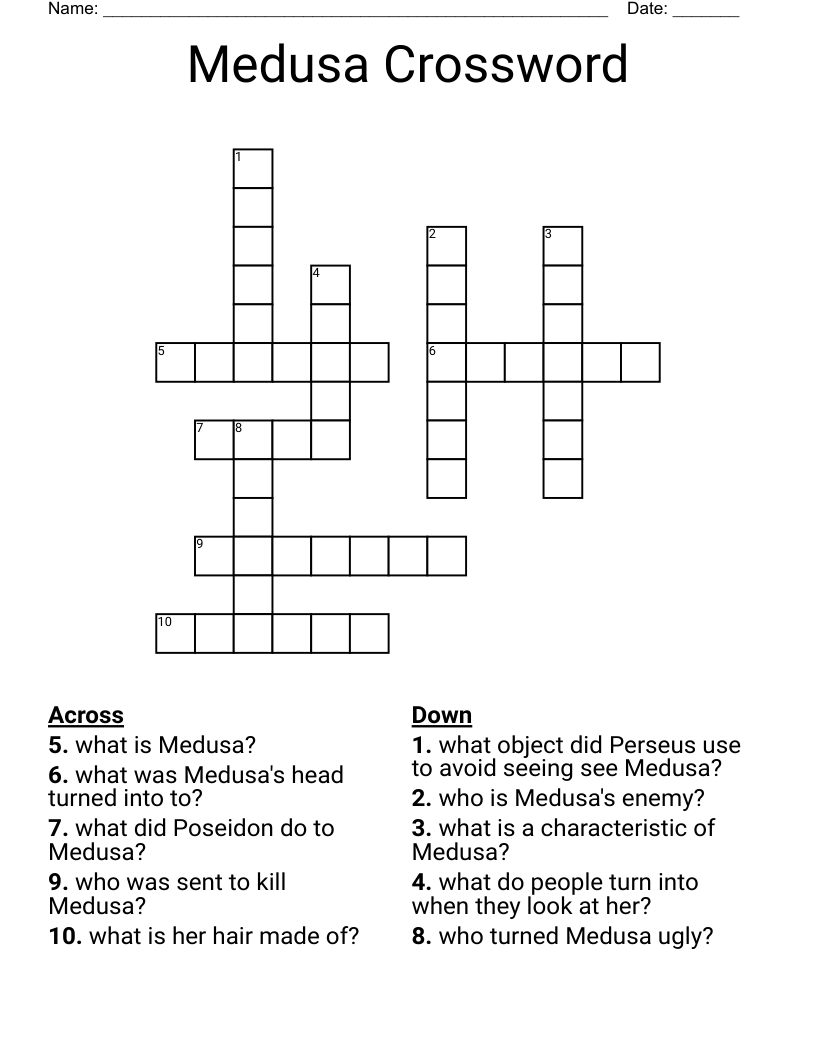 Medusa Crossword