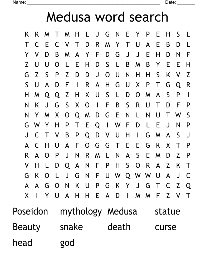 Medusa word search