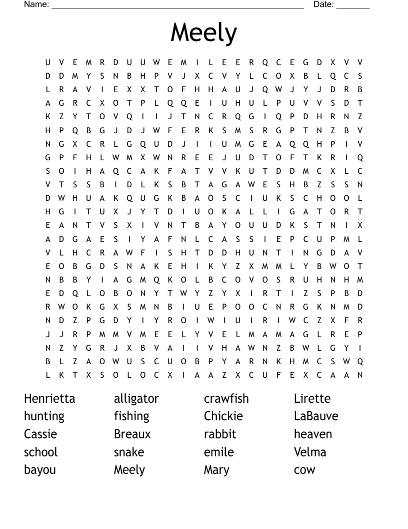 Meely Word Search