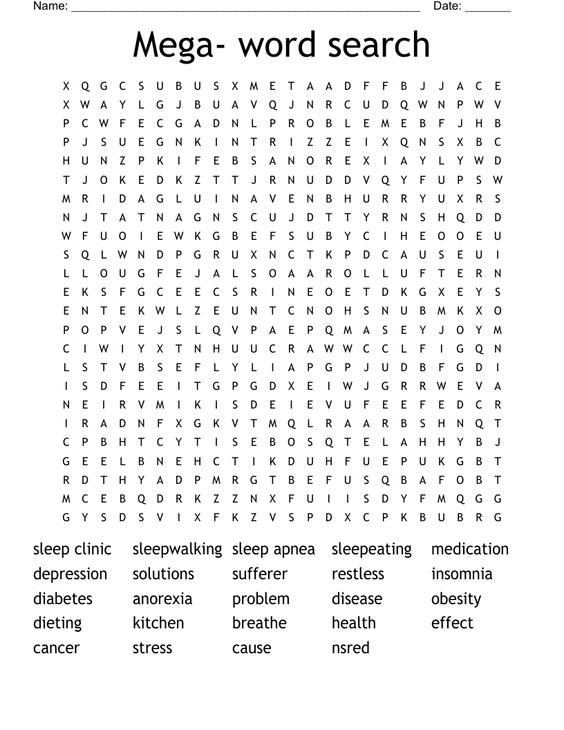 Mega- word search
