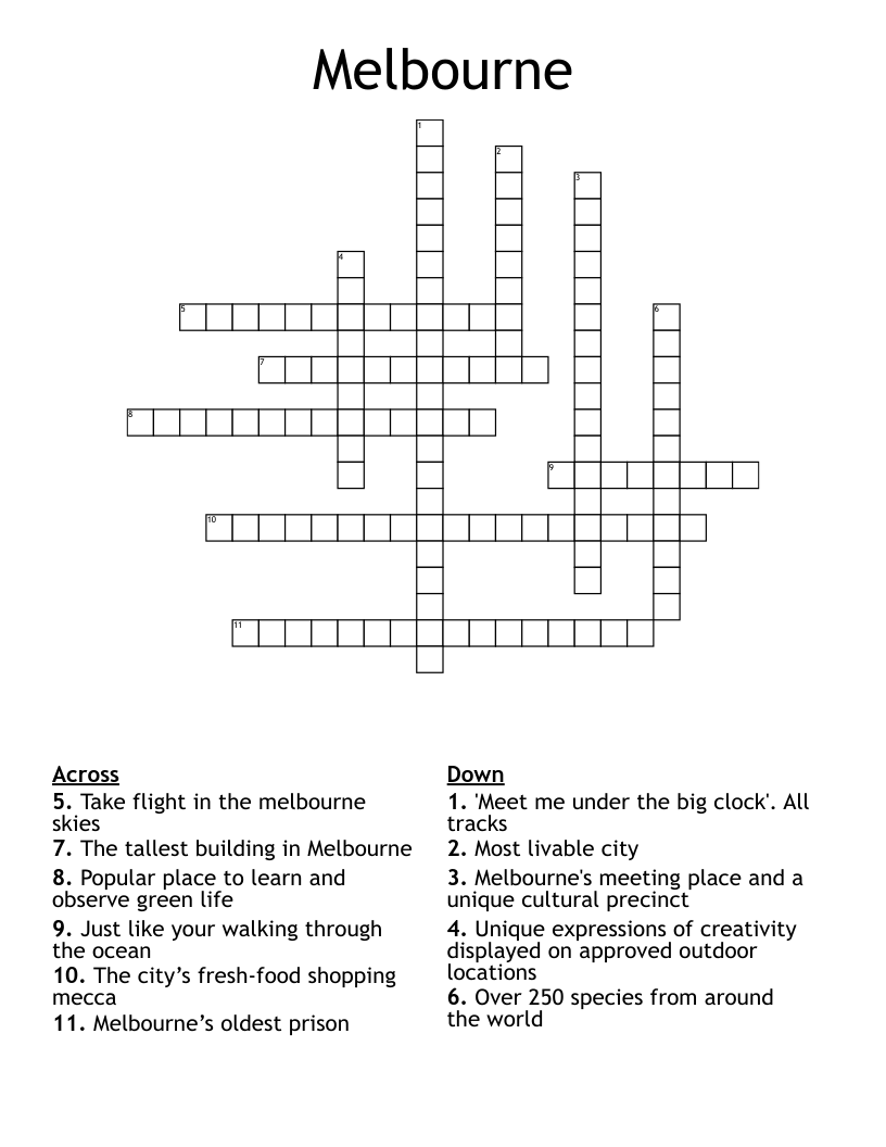 Melbourne Crossword