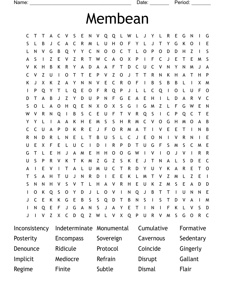 Membean Word Search