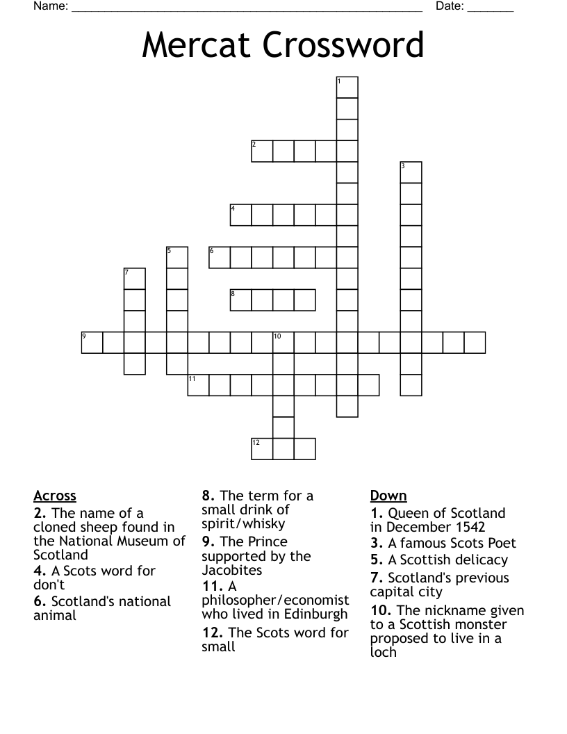 Mercat Crossword