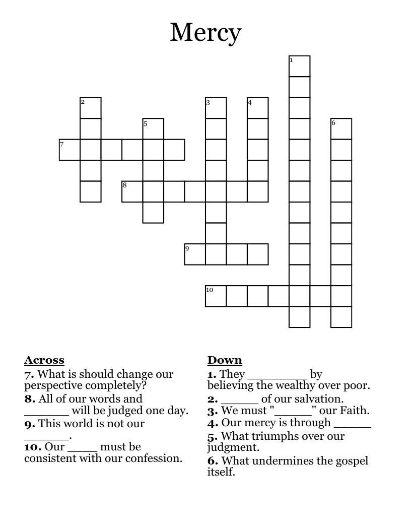 Mercy Crossword