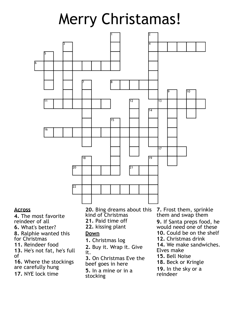 Merry Christamas! Crossword