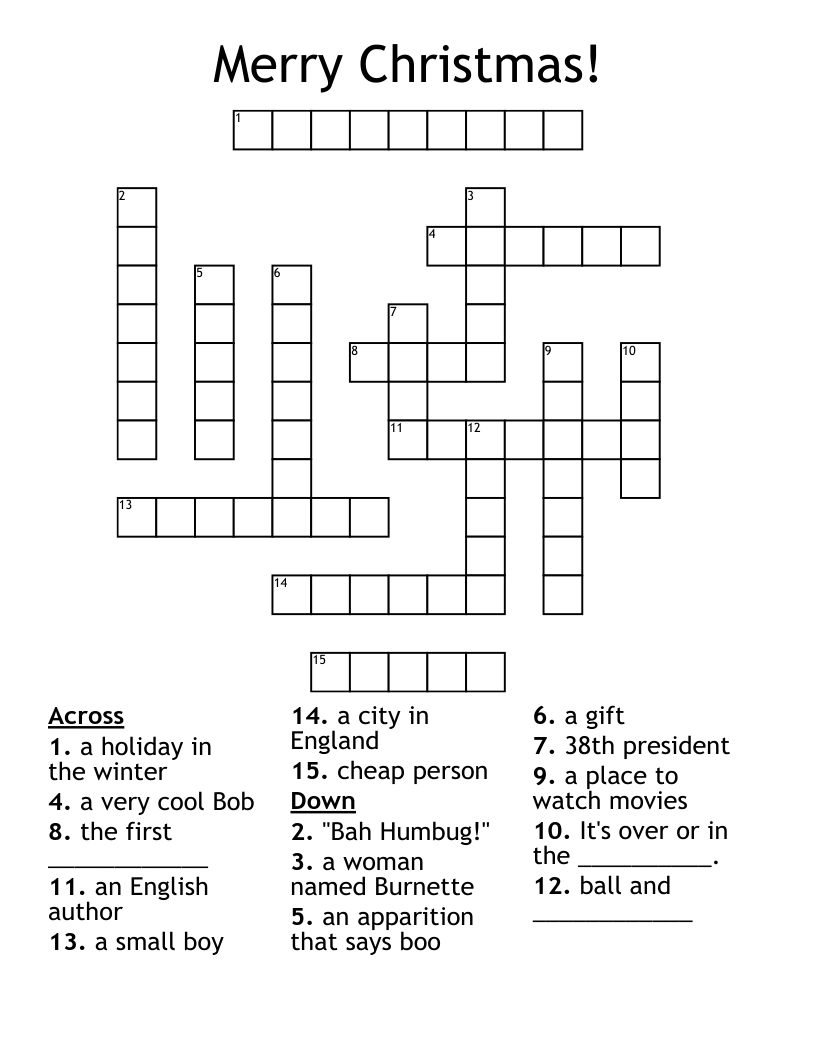 Merry Christmas! Crossword
