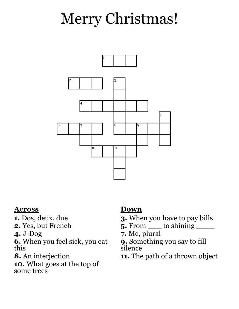 Merry Christmas! Crossword