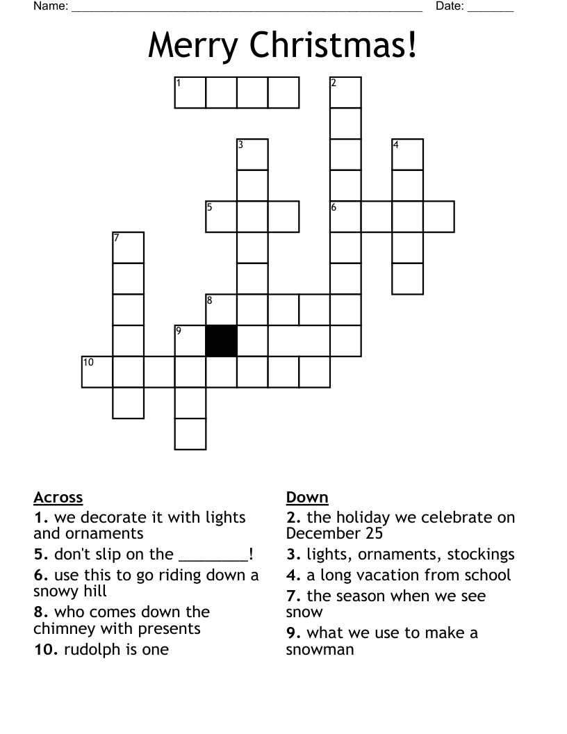 Merry Christmas! Crossword