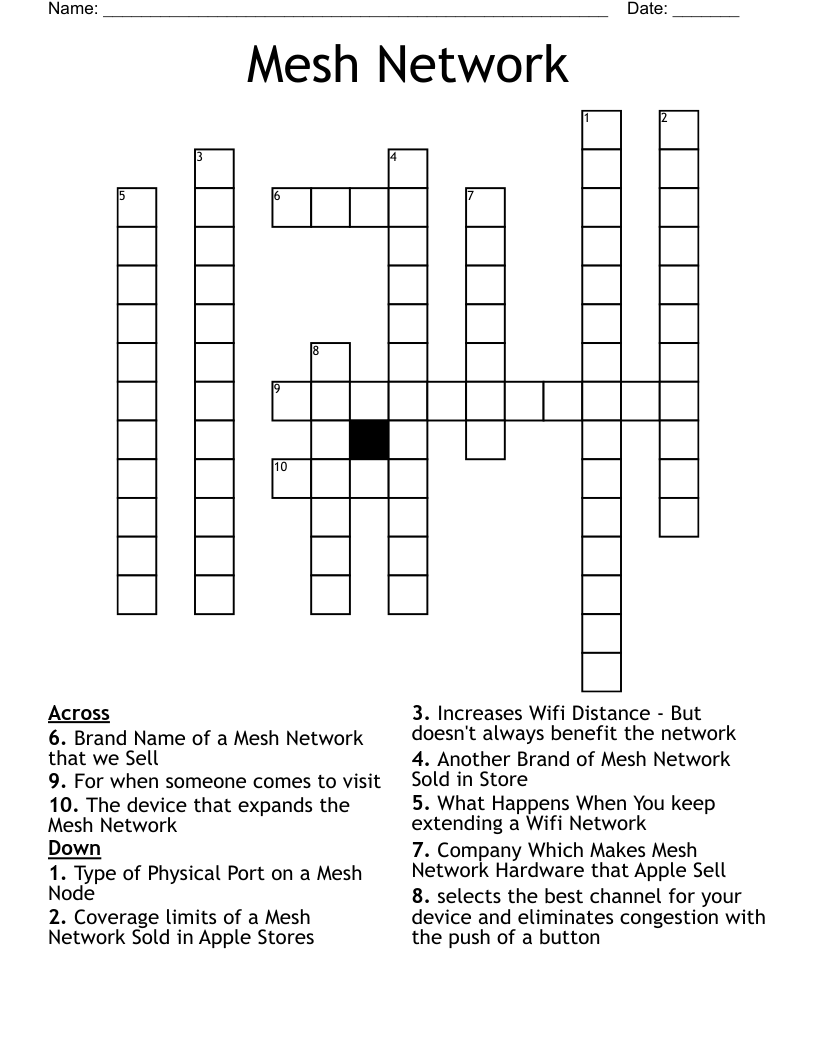 Mesh Network Crossword