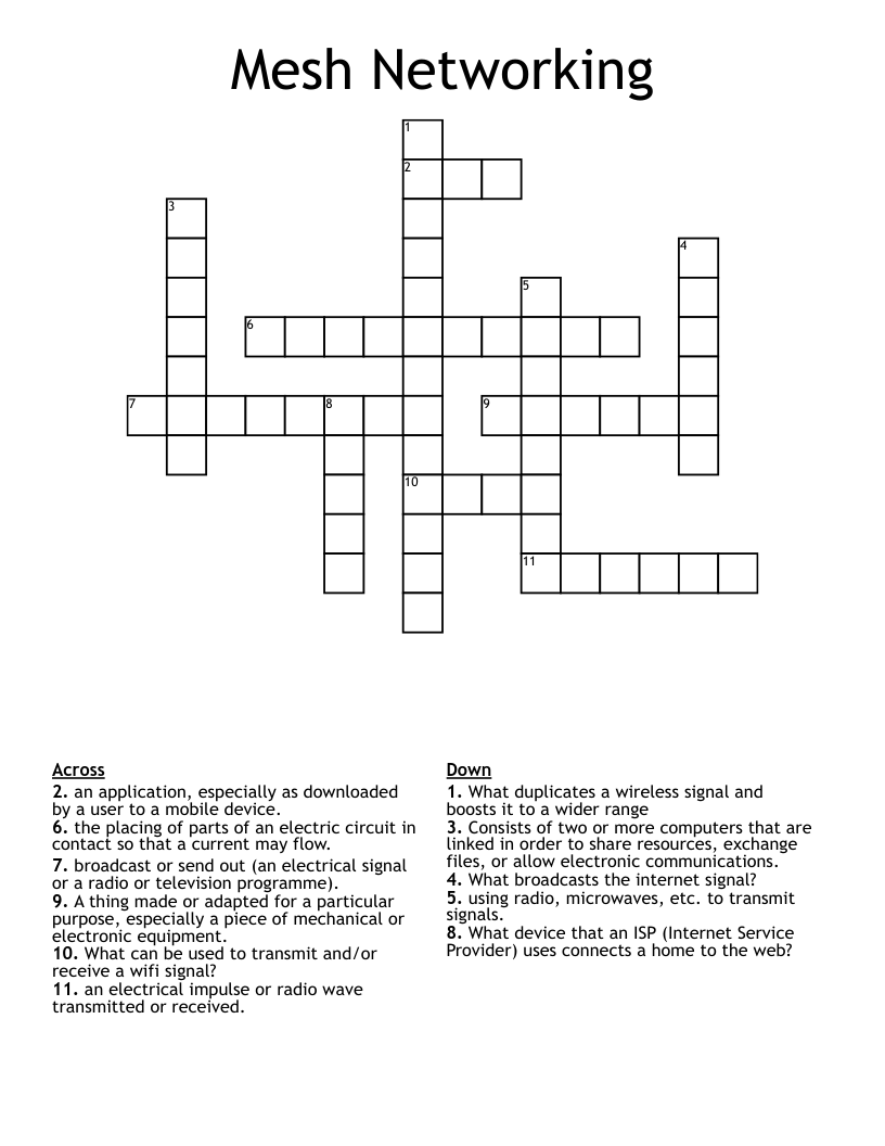 Mesh Networking Crossword