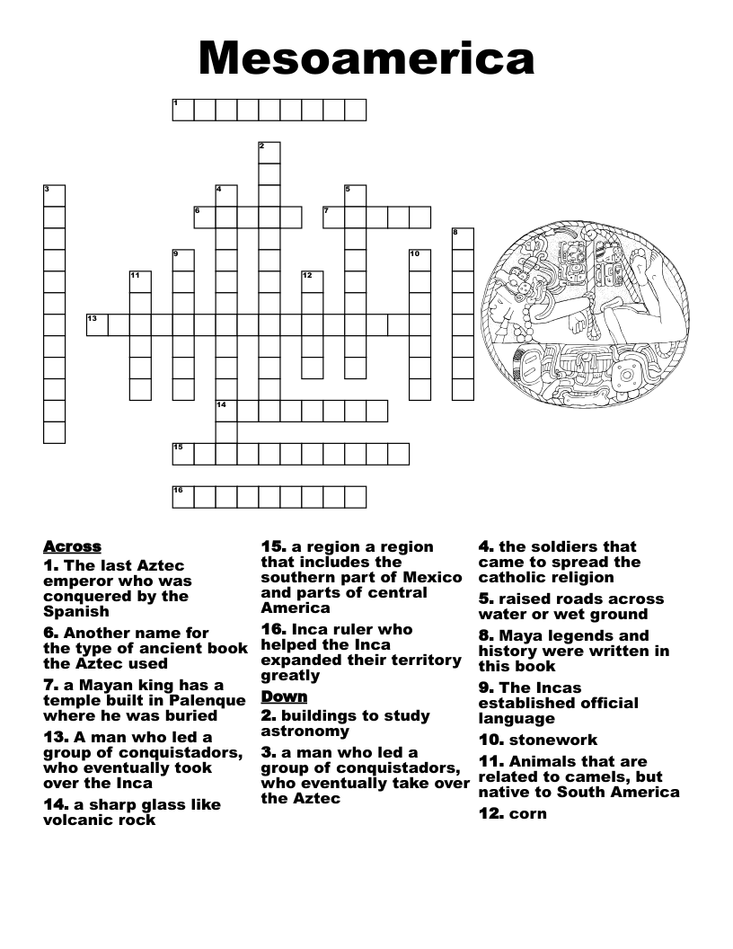 Mesoamerica Crossword