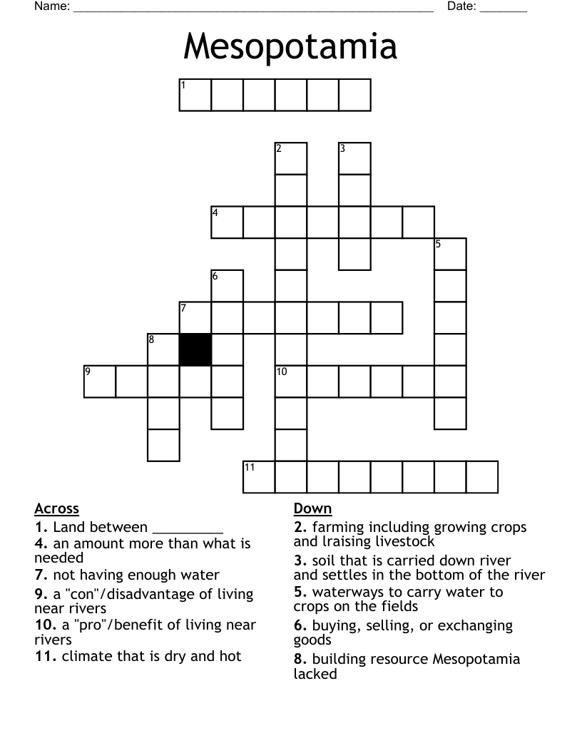 Mesopotamia Crossword