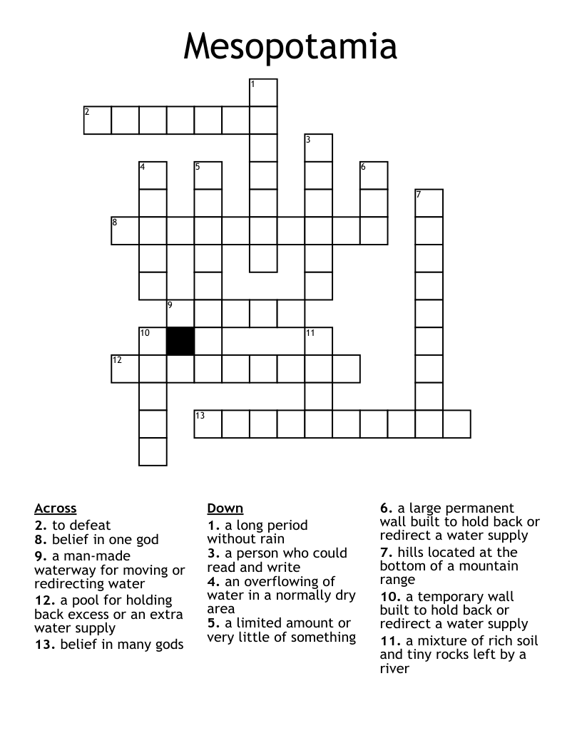Mesopotamia Crossword
