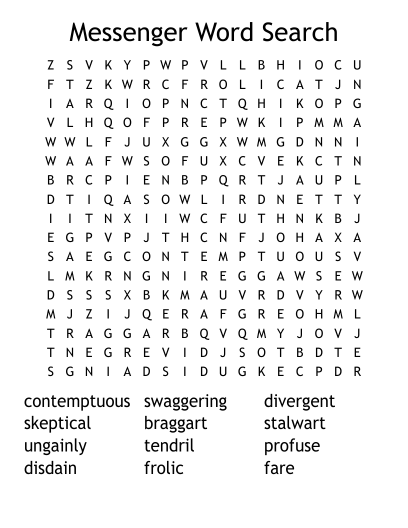 Messenger Word Search