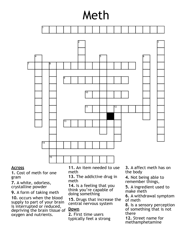 Meth Crossword
