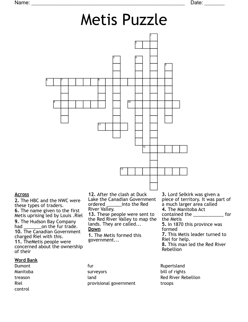 Metis Puzzle Crossword