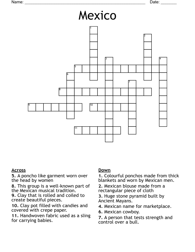 Mexico Crossword