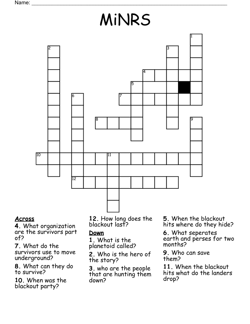 MiNRS Crossword