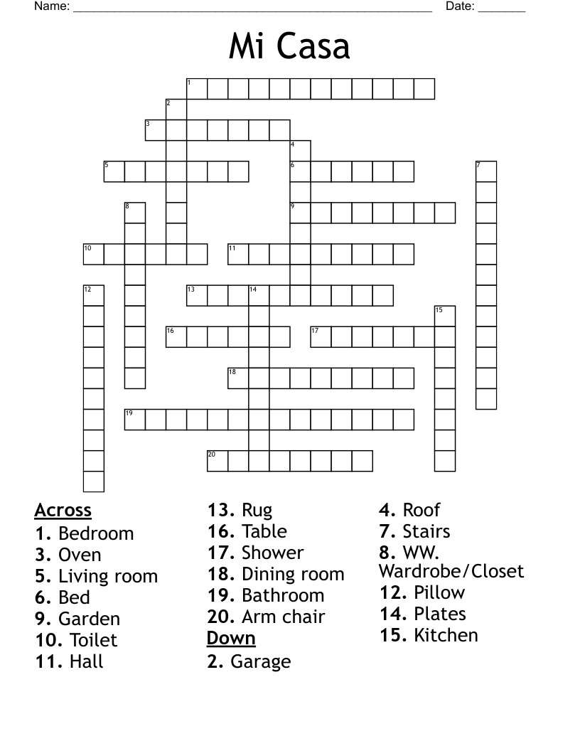 Mi Casa Crossword