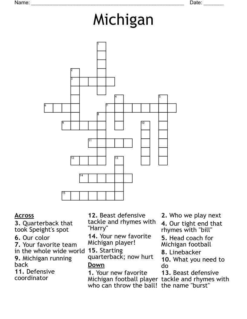 Michigan Crossword