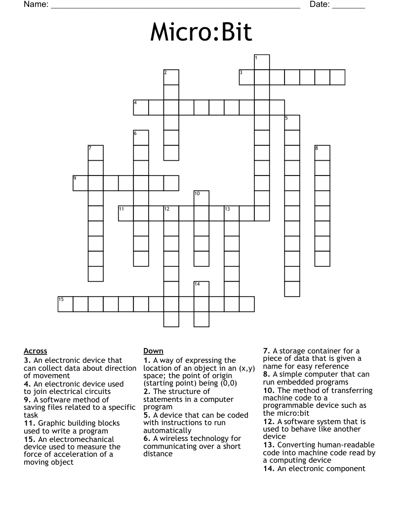 Micro:Bit Crossword