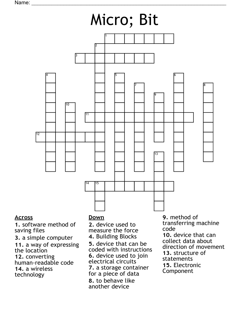 Micro; Bit Crossword