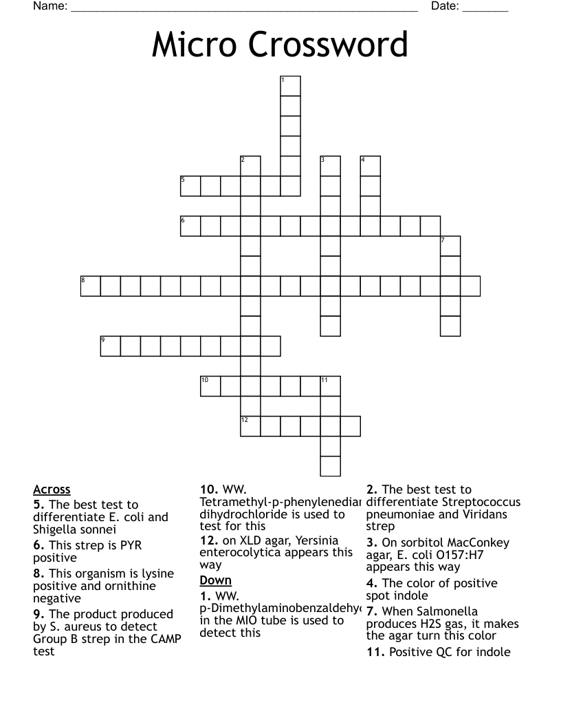 Micro Crossword