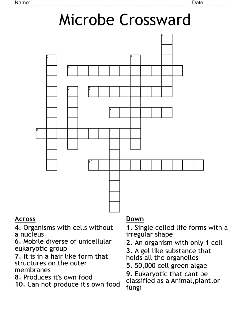 Microbe Crossward Crossword