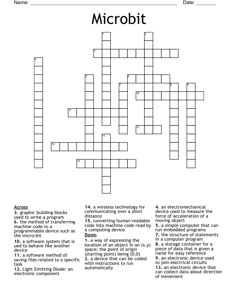 Microbit Crossword