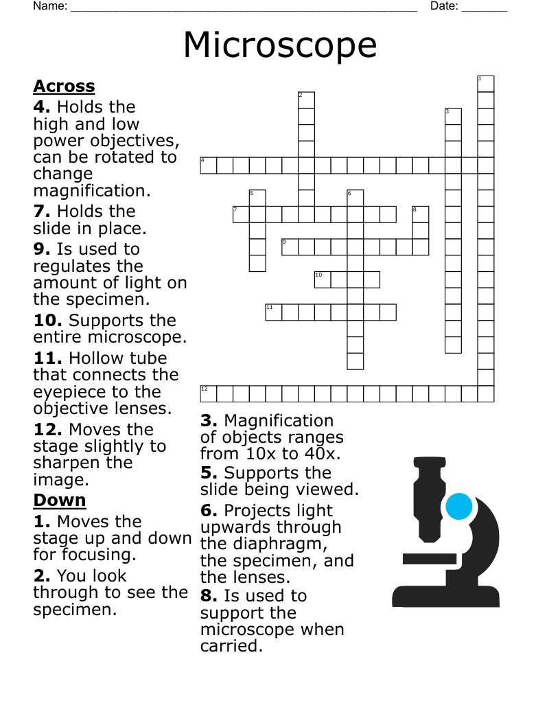 Microscope Crossword