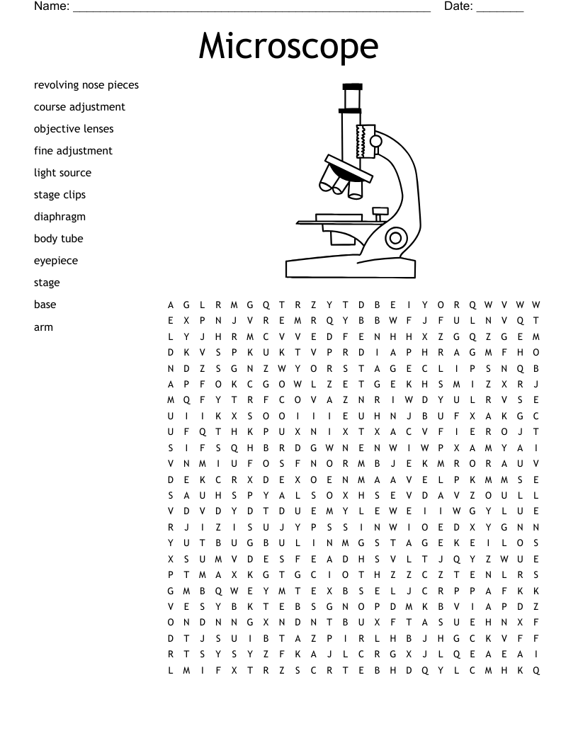 Microscope Word Search