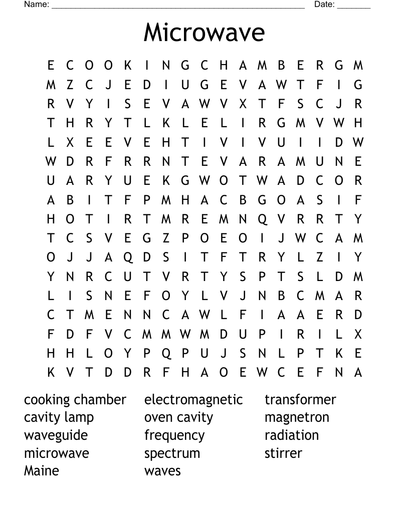 Microwave Word Search