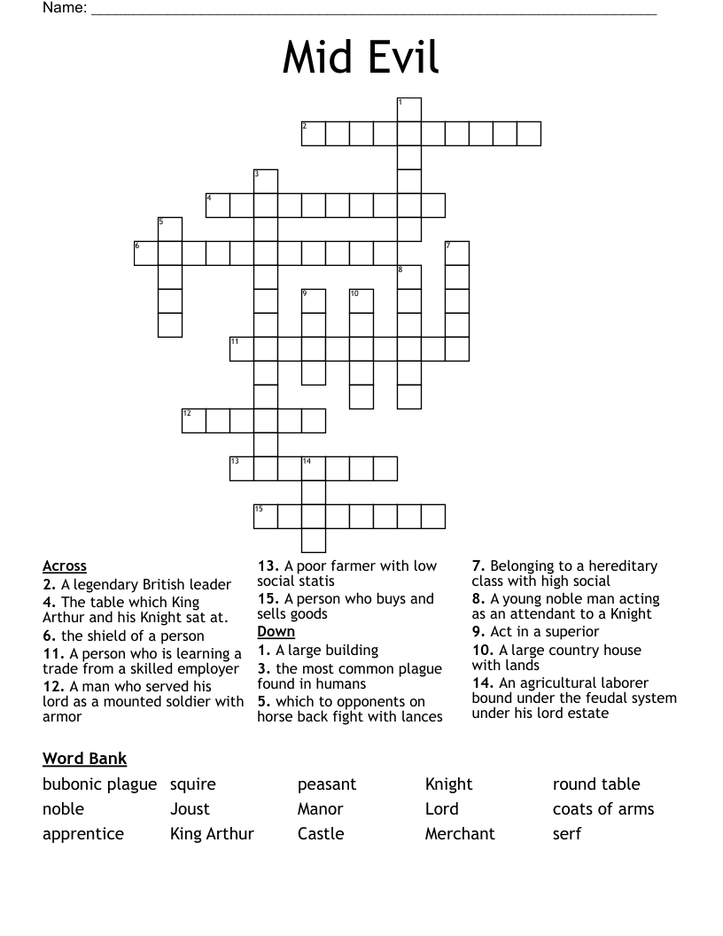 Mid Evil Crossword
