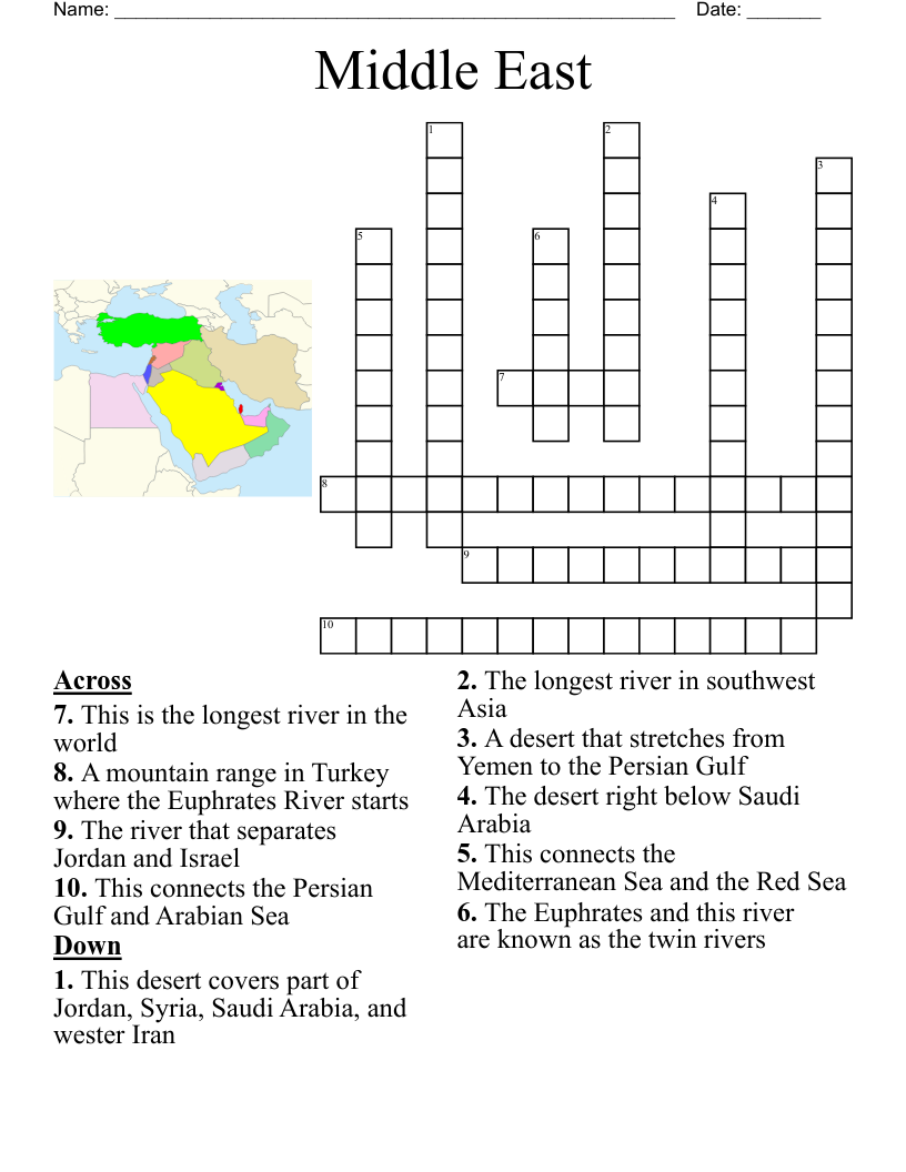 Middle East Crossword