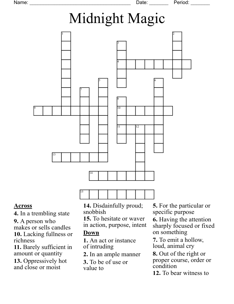 Midnight Magic Crossword