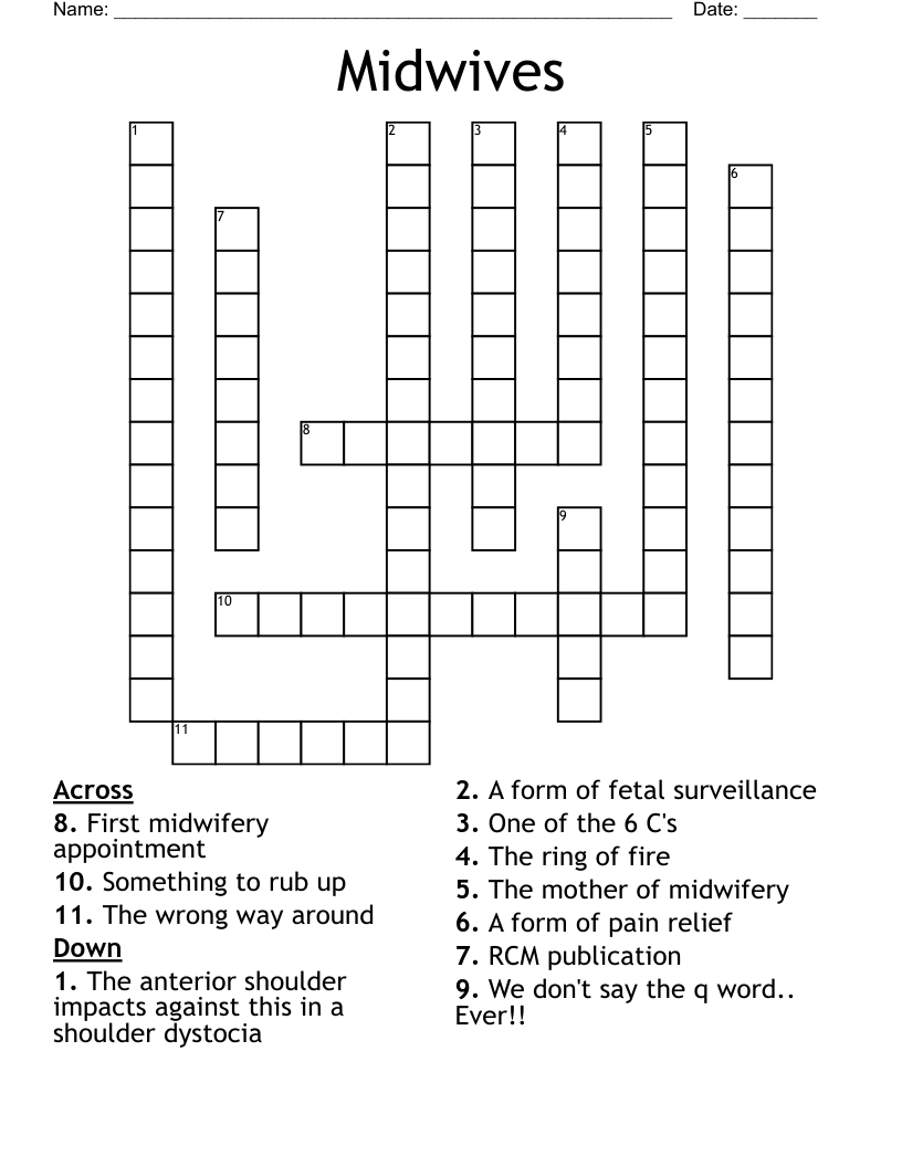 Midwives Crossword