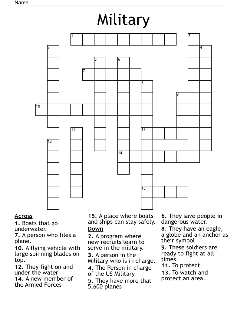 Military Crossword