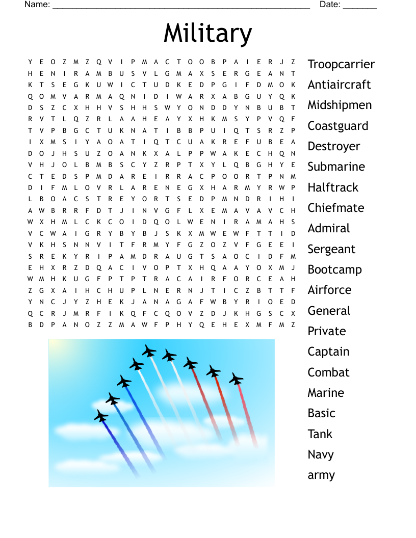 Military Word Search