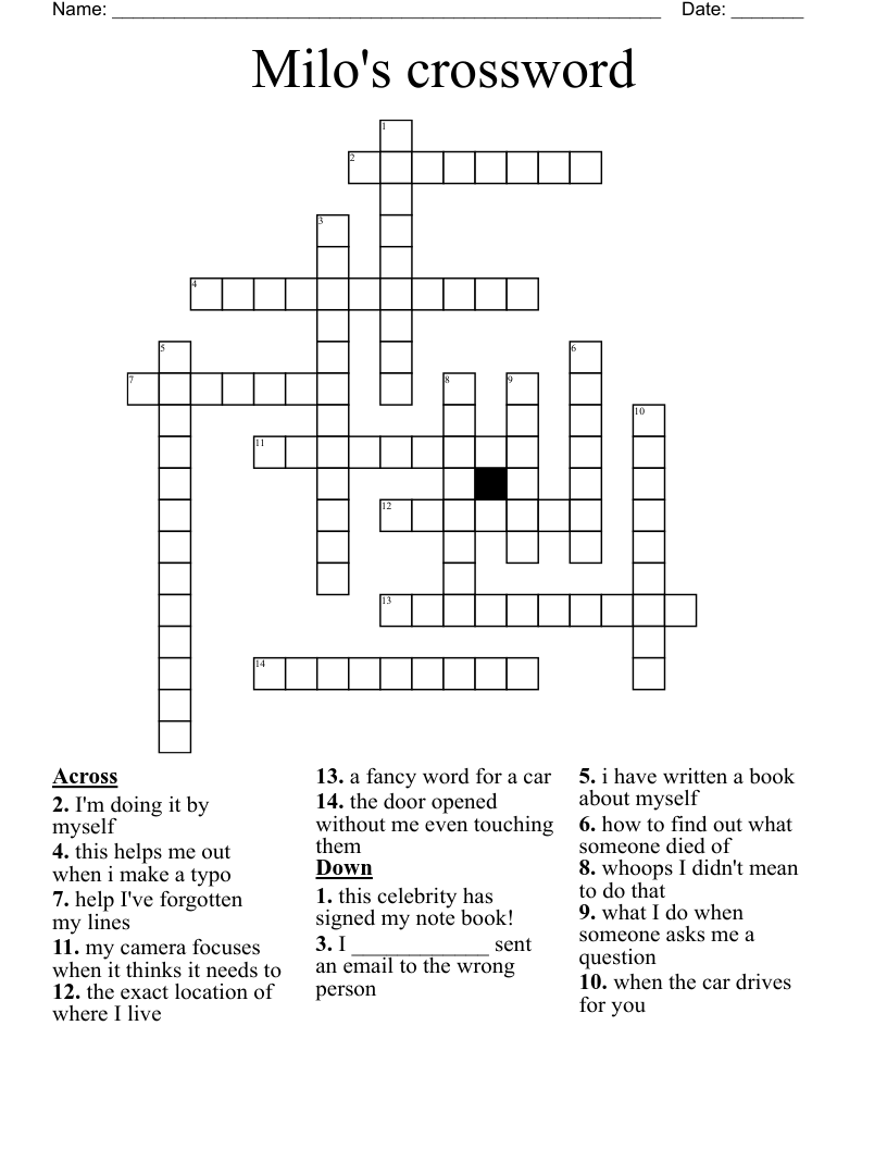 Milo's crossword